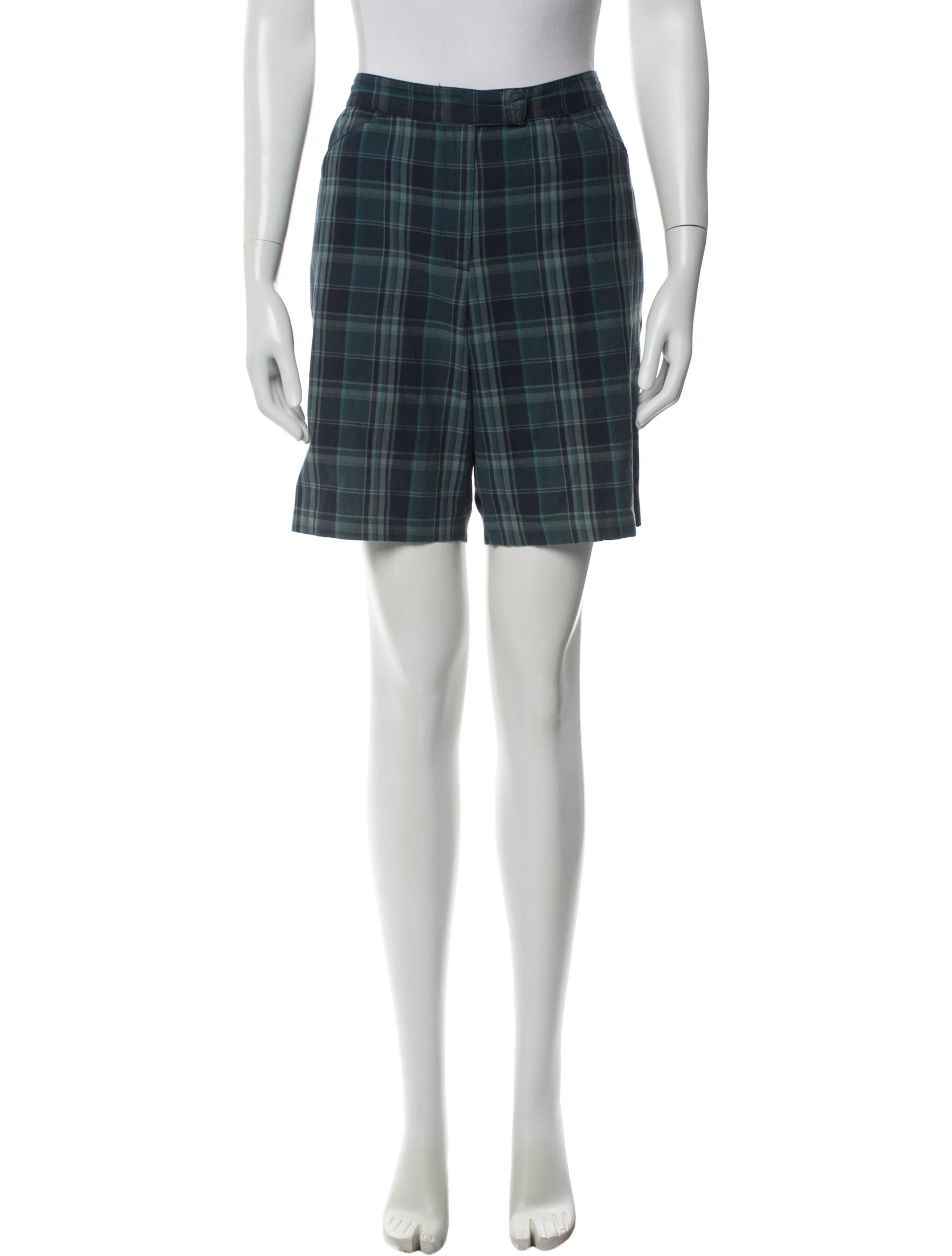 Anna Sui Plaid Print Mini Shorts