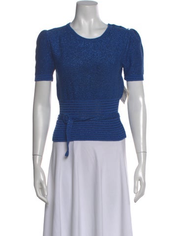 Pre-owned Anna Sui Scoop Neck Sweater In Blue