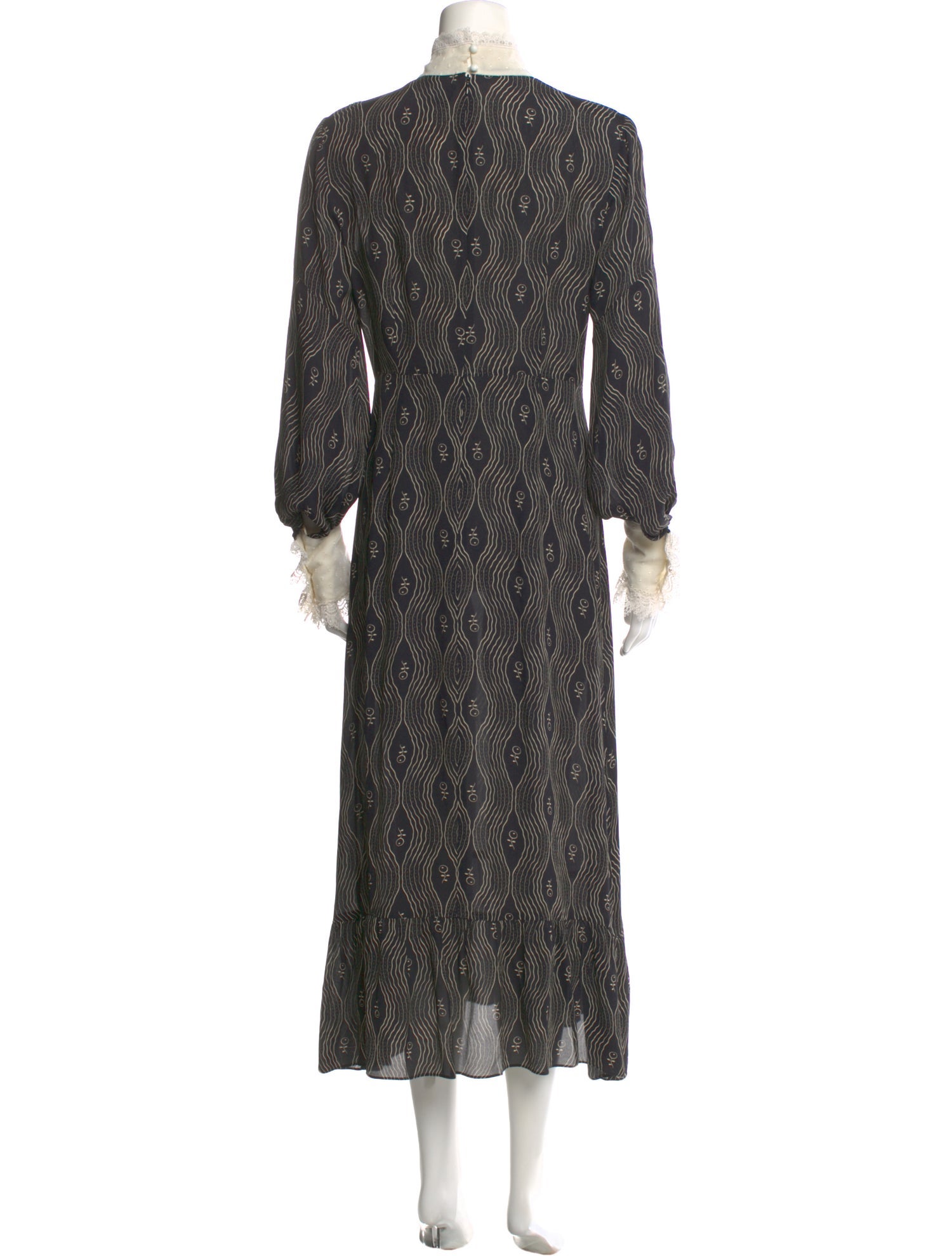 Printed Long Dress (back)