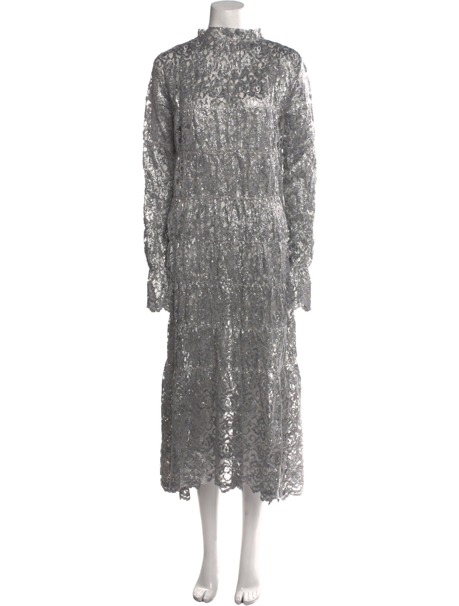 Anaïs Jourden Mock Neck Long Dress