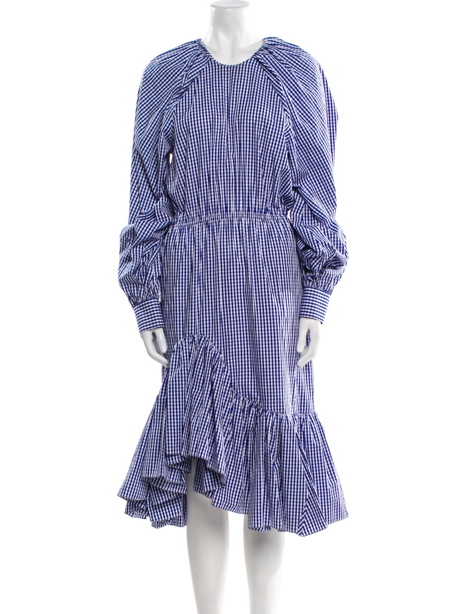 Anaïs Jourden Plaid Print Midi Length Dress