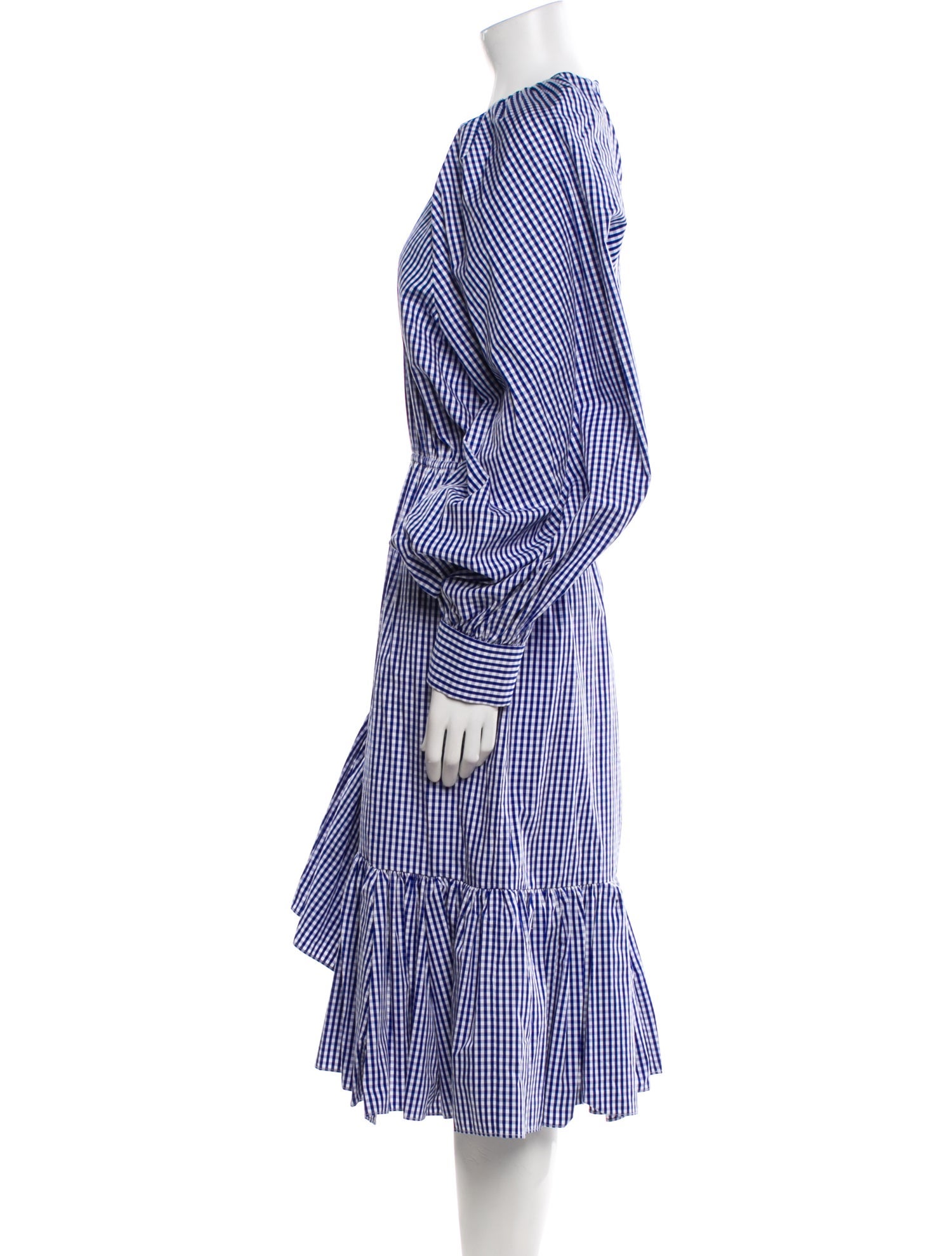 Anaïs Jourden Plaid Print Midi Length Dress