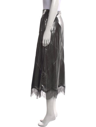 Anaïs Jourden Lace Trim Embellishment Midi Length Skirt