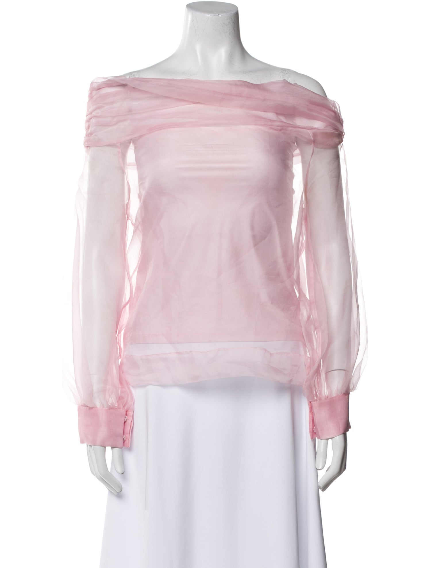 Anaïs Jourden Silk Off-The-Shoulder Blouse