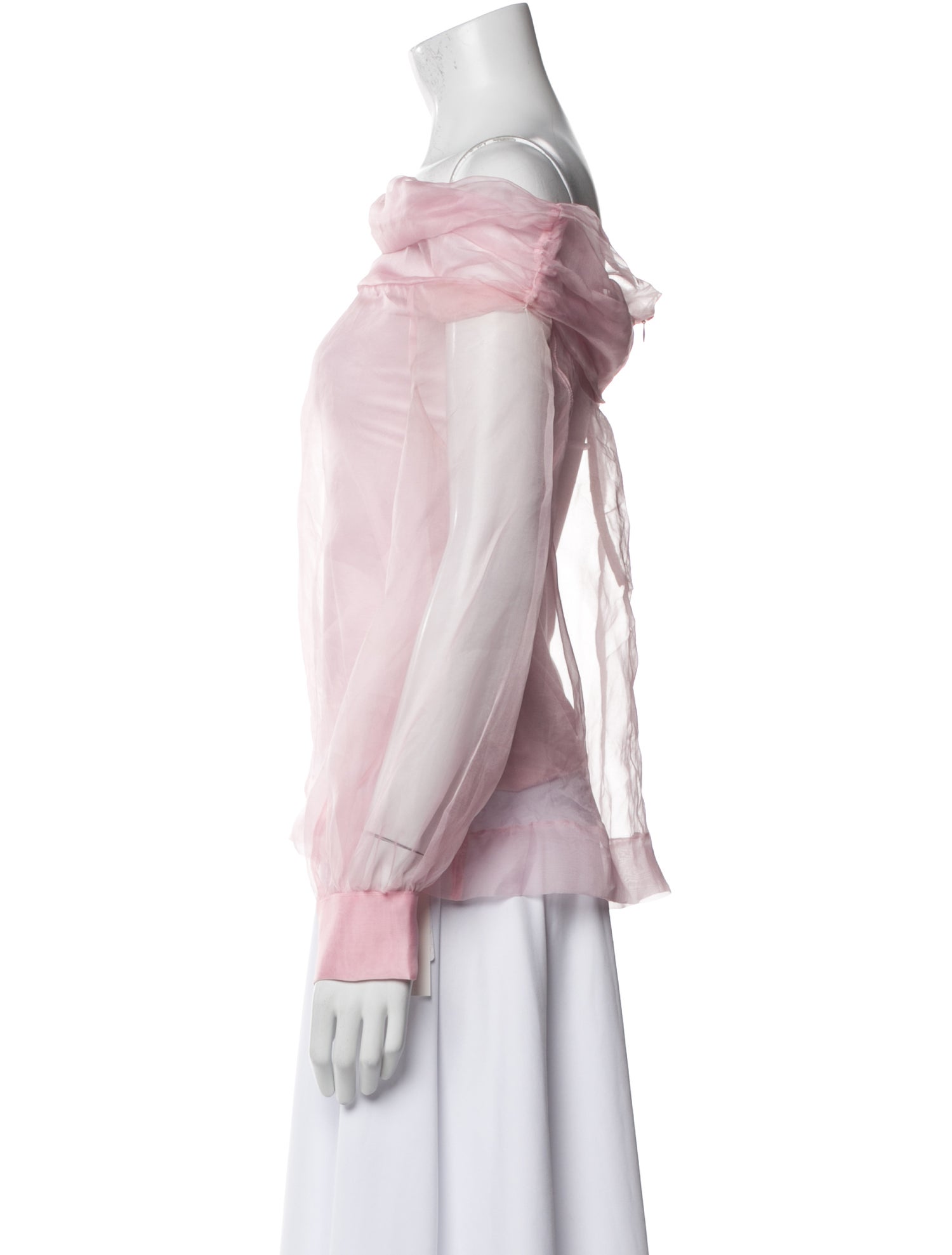 Anaïs Jourden Silk Off-The-Shoulder Blouse