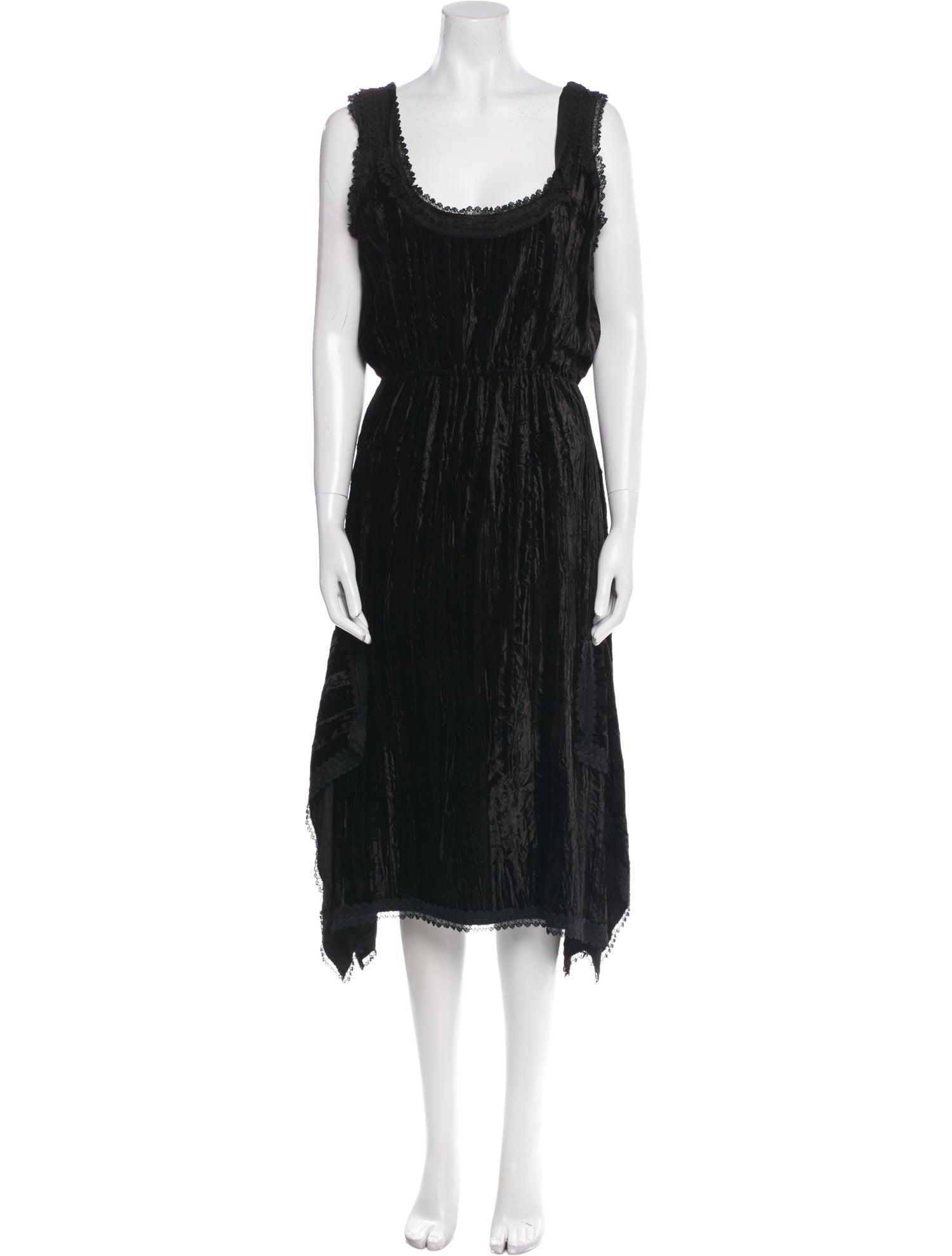 Anaïs Jourden Scoop Neck Midi Length Dress