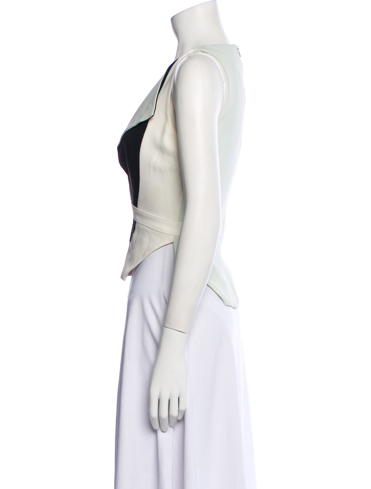 Antonio Berardi V-Neck Sleeveless Crop Top