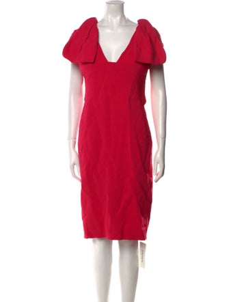 Antonio Berardi Square Neckline Midi Length Dress