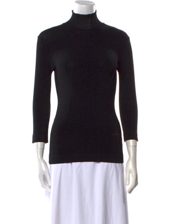 Antonio Berardi Turtleneck Three-Quarter Sleeve Top