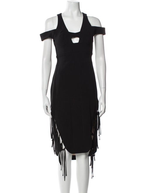 Antonio Berardi Square Neckline Midi Length Dress