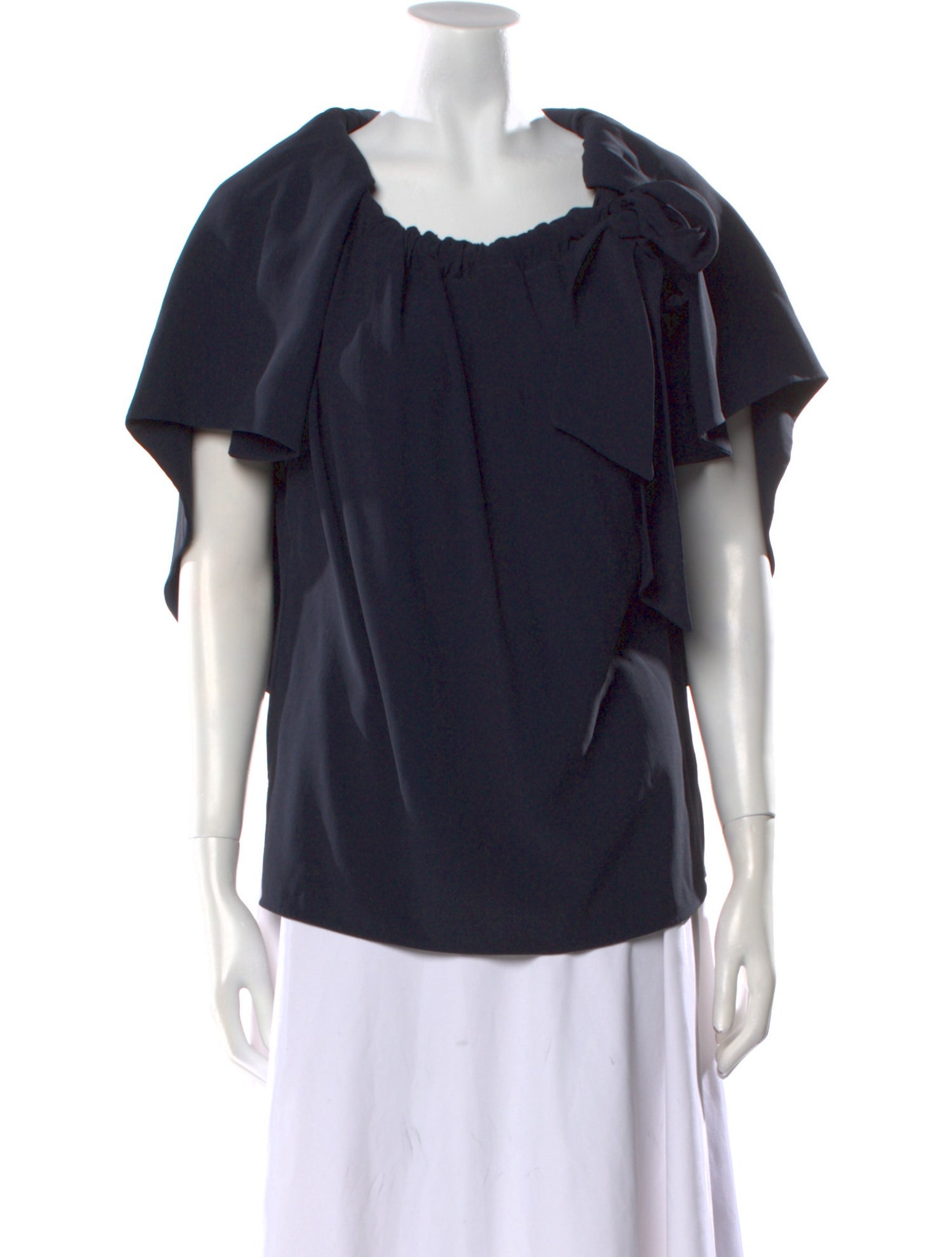 Antonio Berardi Square Neckline Short Sleeve Blouse