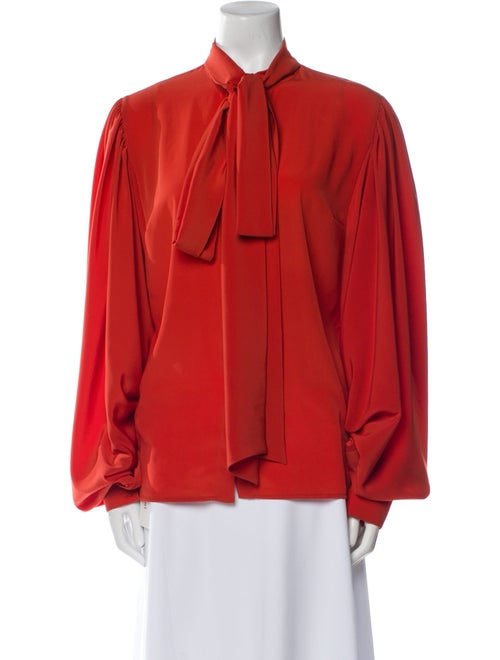 Antonio Berardi Mock Neck Long Sleeve Blouse