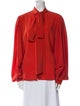 Antonio Berardi Mock Neck Long Sleeve Blouse