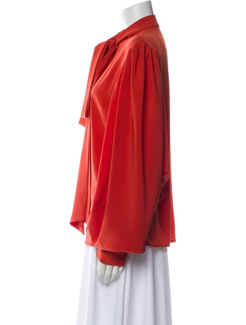 Antonio Berardi Mock Neck Long Sleeve Blouse