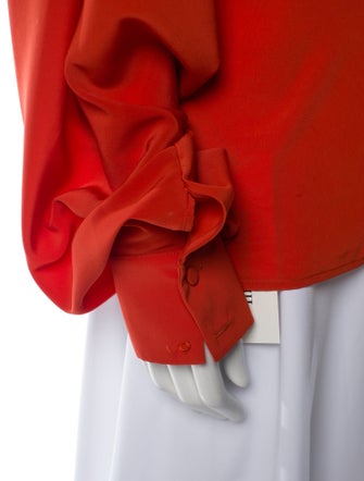 Antonio Berardi Mock Neck Long Sleeve Blouse