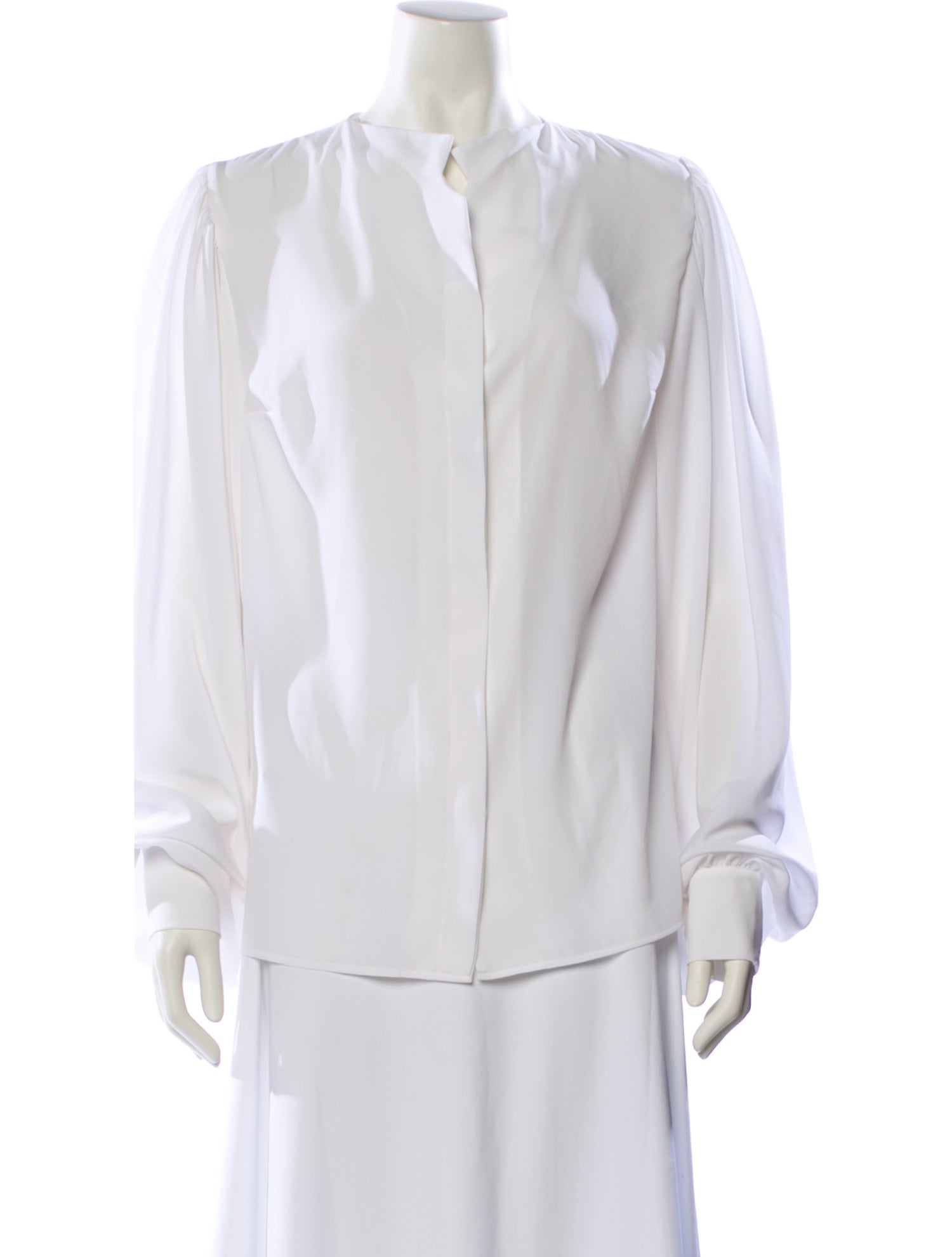 Antonio Berardi V-Neck Long Sleeve Button-Up Top
