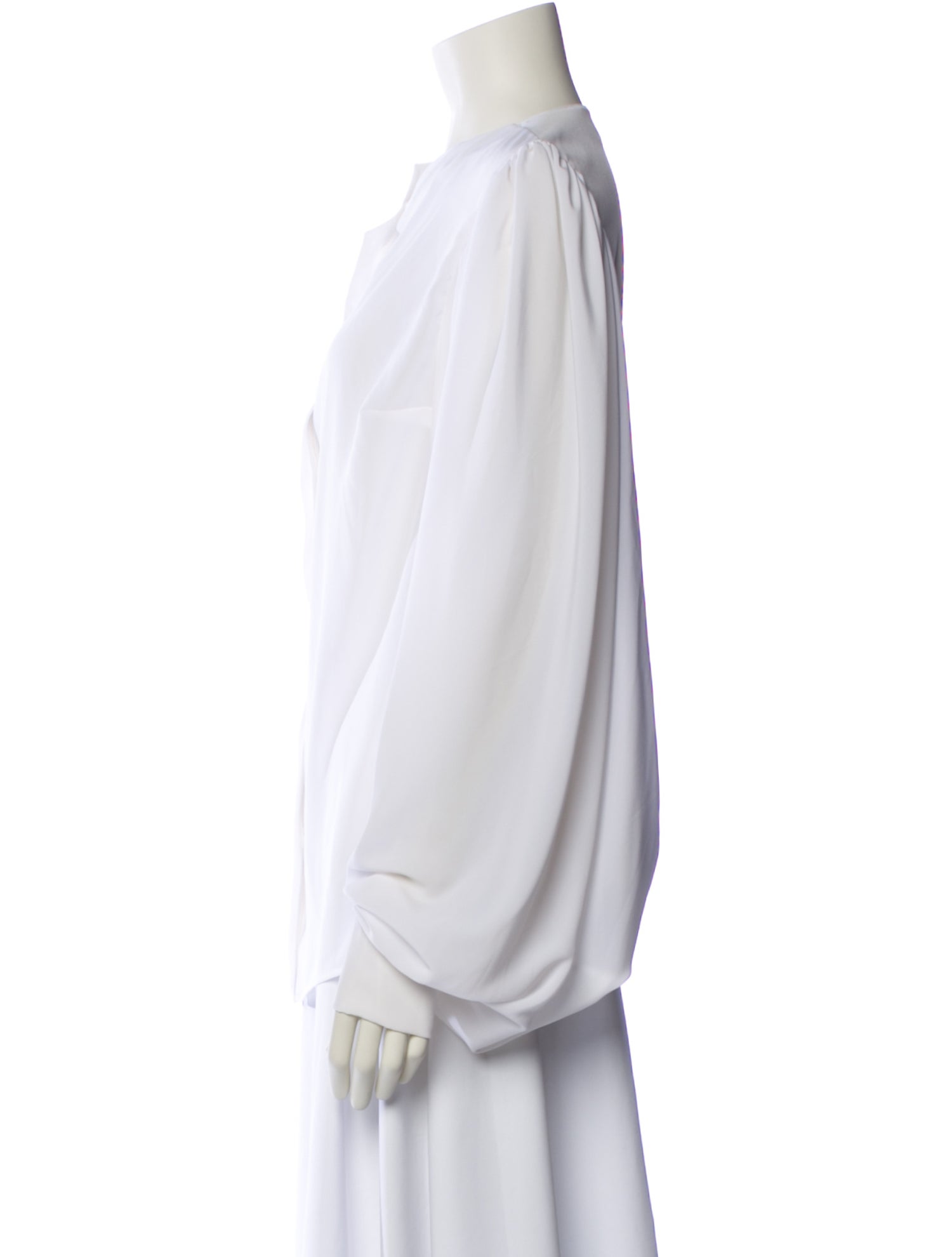 Antonio Berardi V-Neck Long Sleeve Button-Up Top