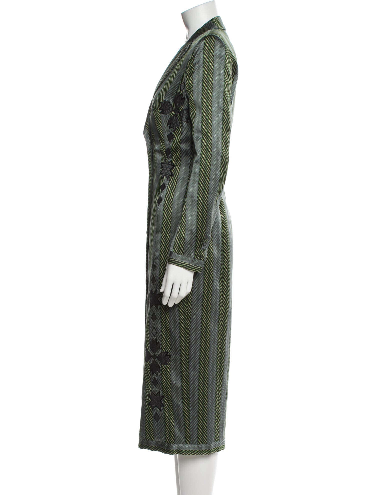 Antonio Berardi Silk Striped Coat
