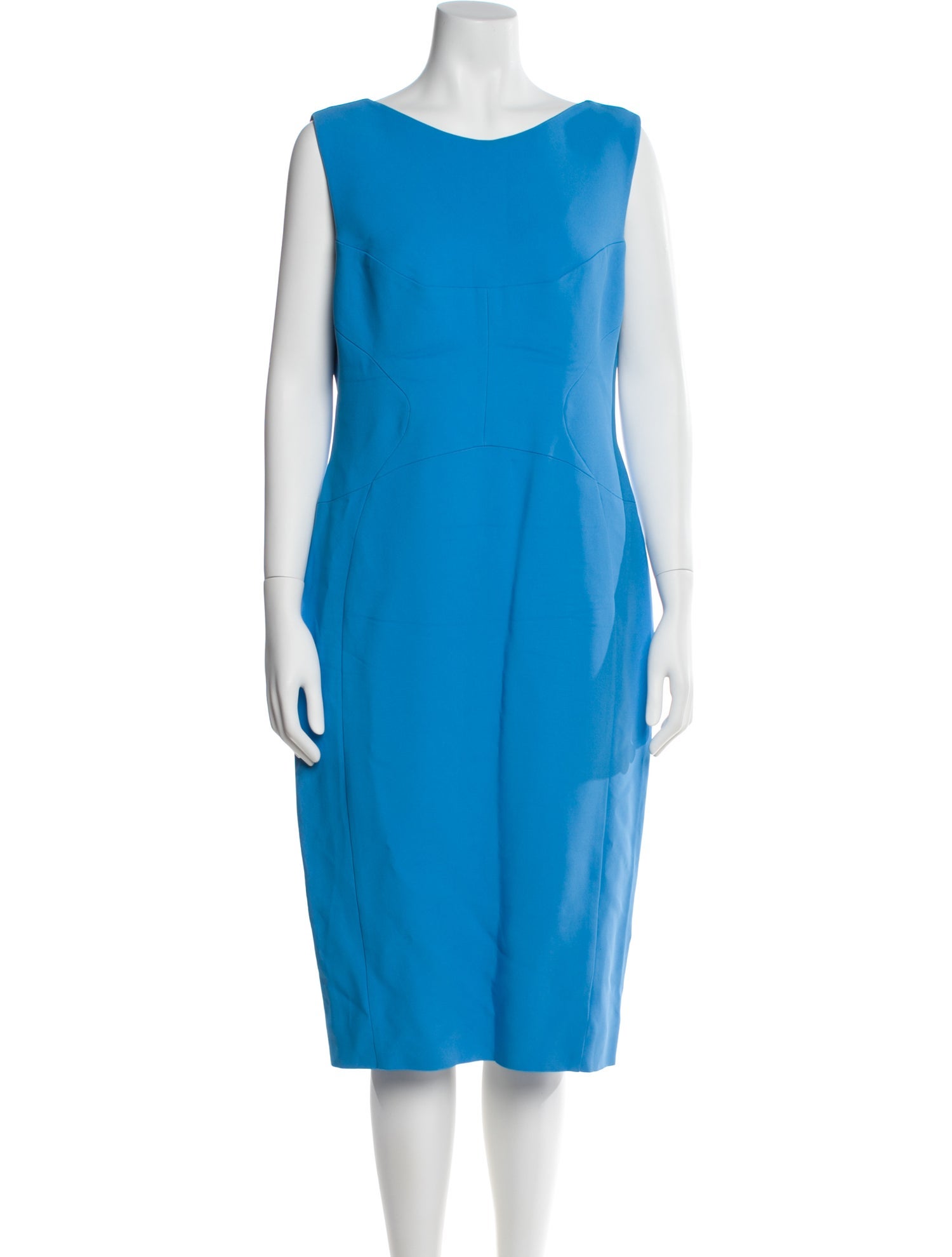 Antonio Berardi Scoop Neck Midi Length Dress