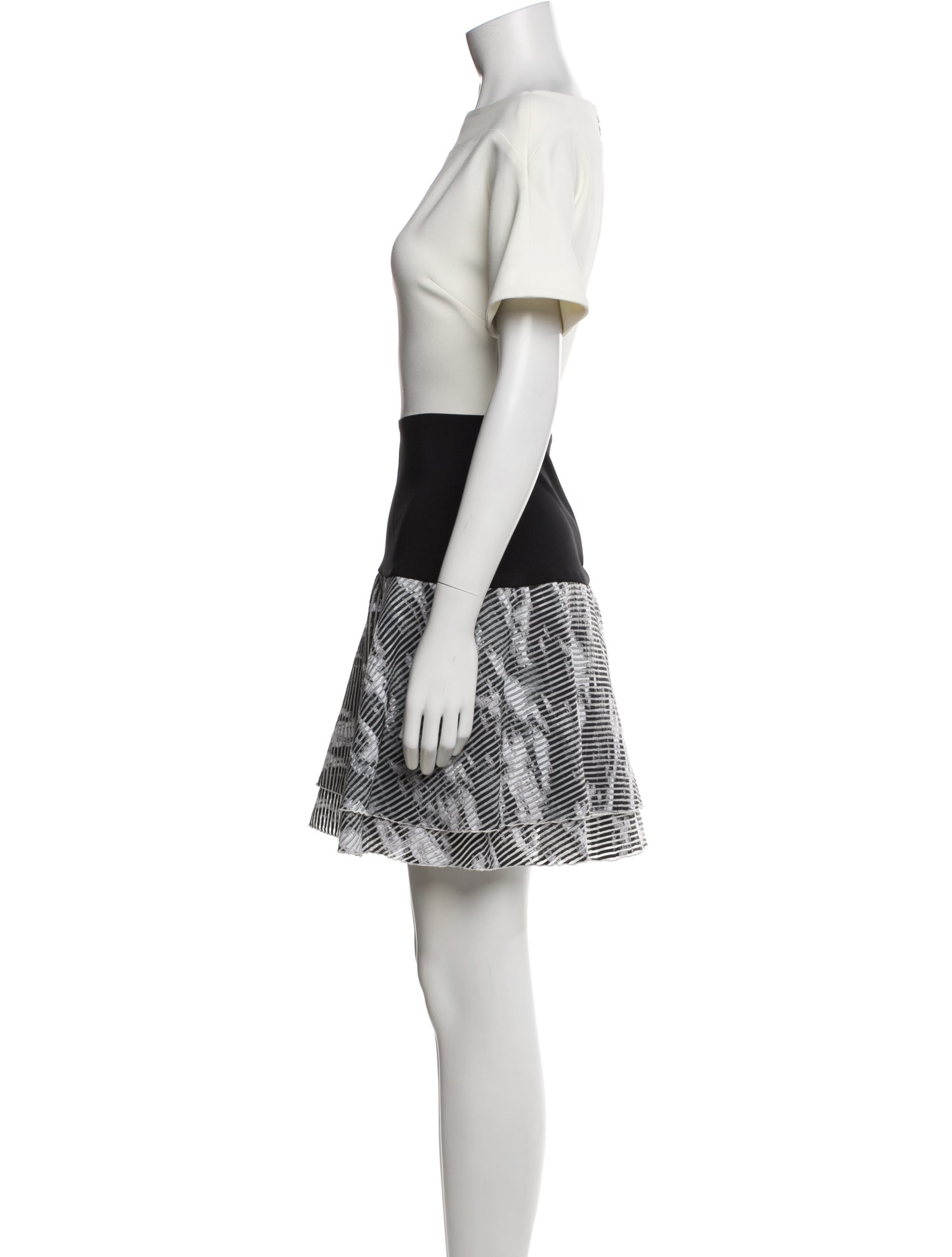 Antonio Berardi Colorblock Pattern Mini Dress