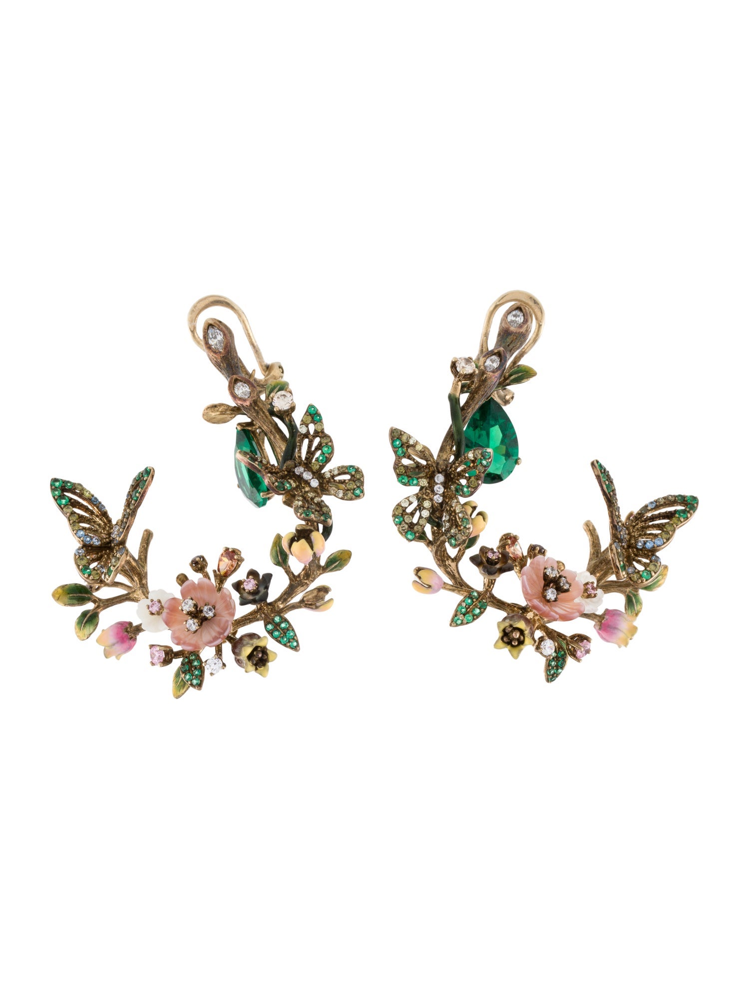 Anabela Chan Butterfly Garland Earrings