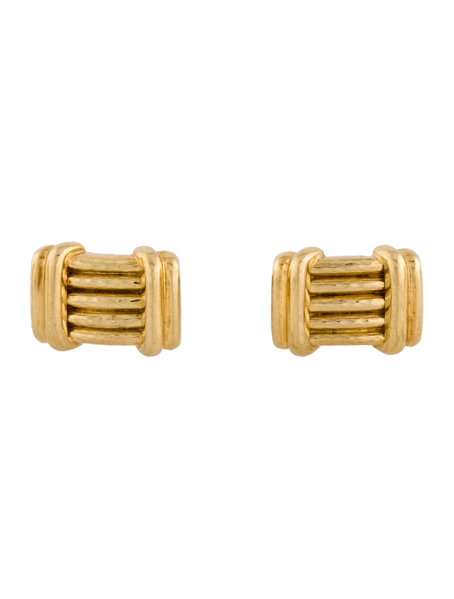 Andrew Clunn 18K Ridged Cufflinks
