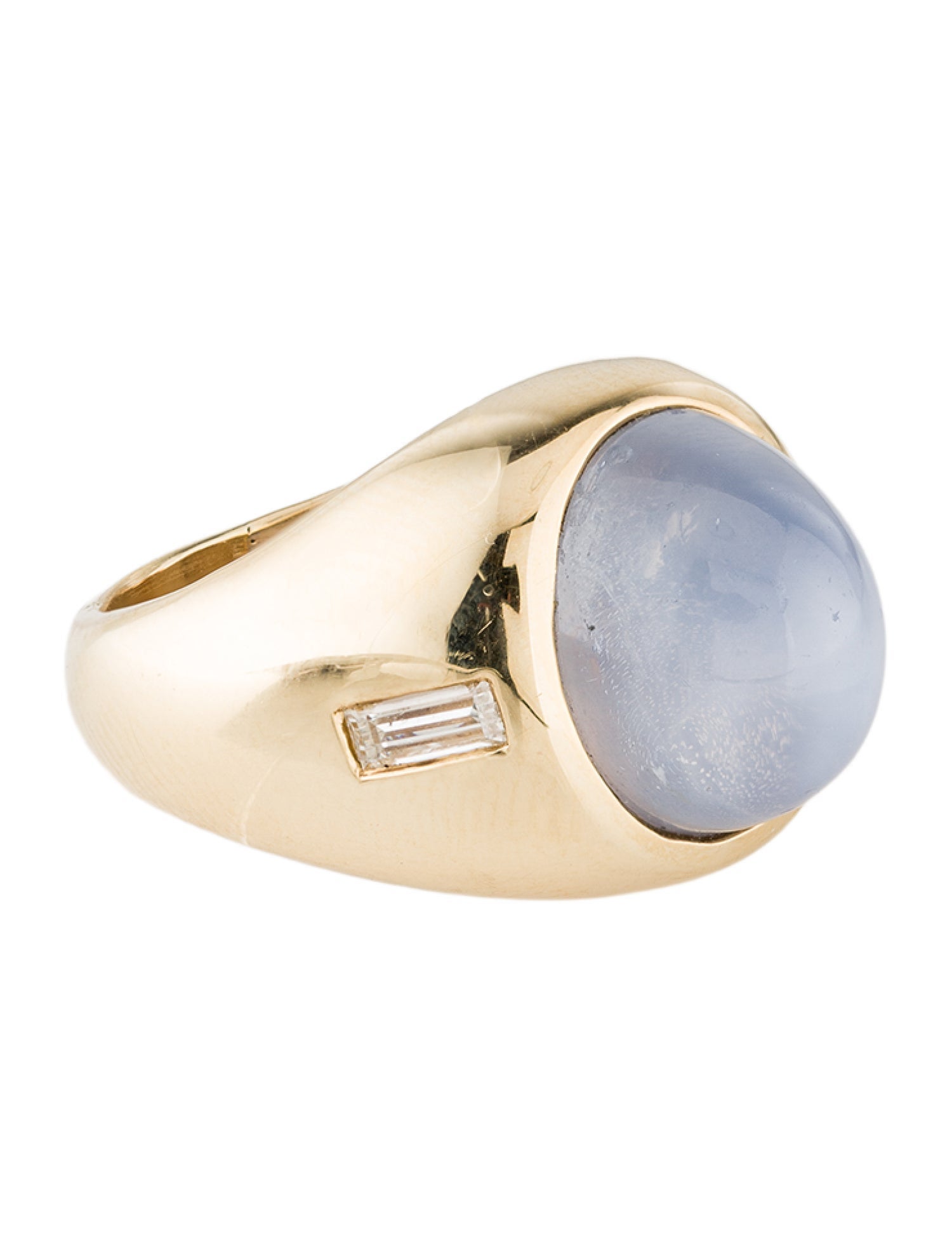 Andrew Clunn 18K Star Sapphire & Diamond Cocktail Ring