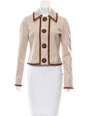Andrew Gn Embellished Silk Jacket
