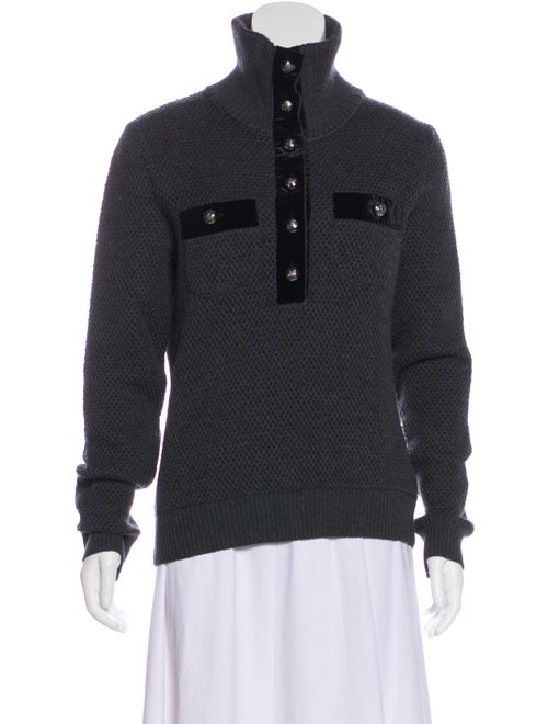 Andrew Gn Wool Collared Sweater Grey