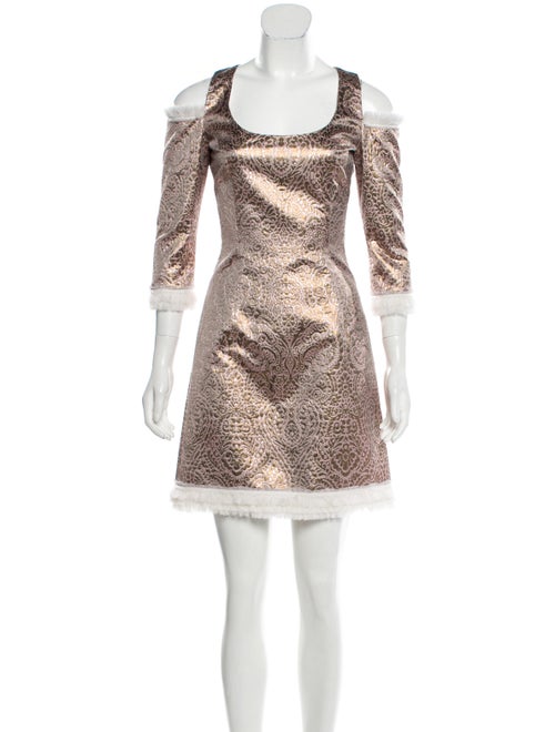 Andrew Gn Paisley Mini Dress w/ Tags Pink