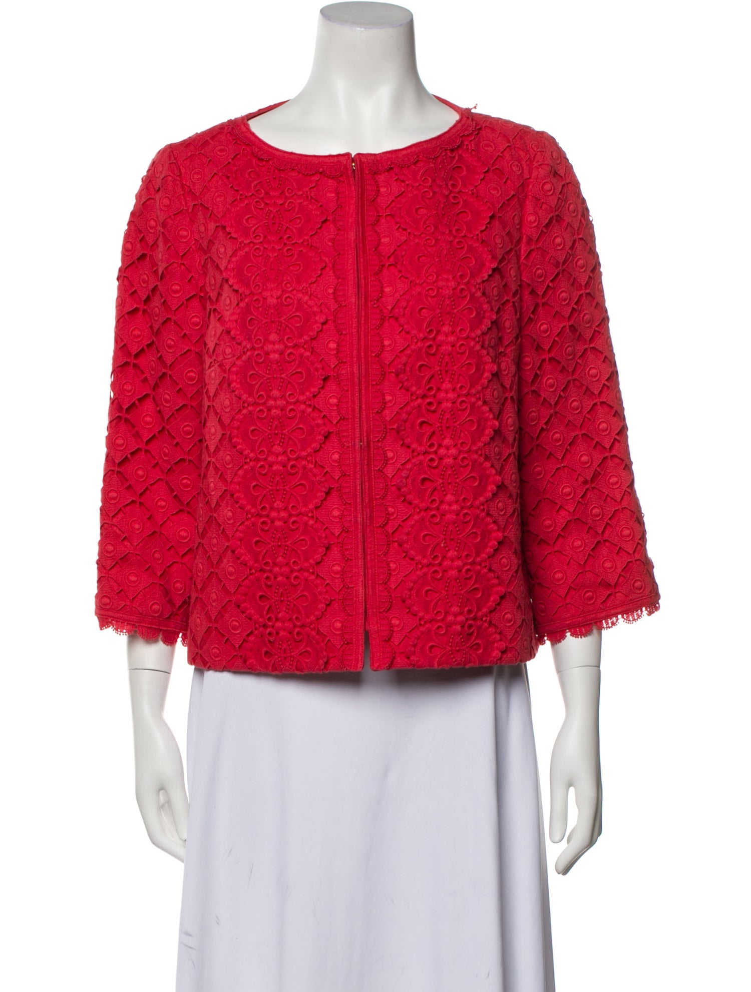 Andrew Gn Lace Pattern Jacket