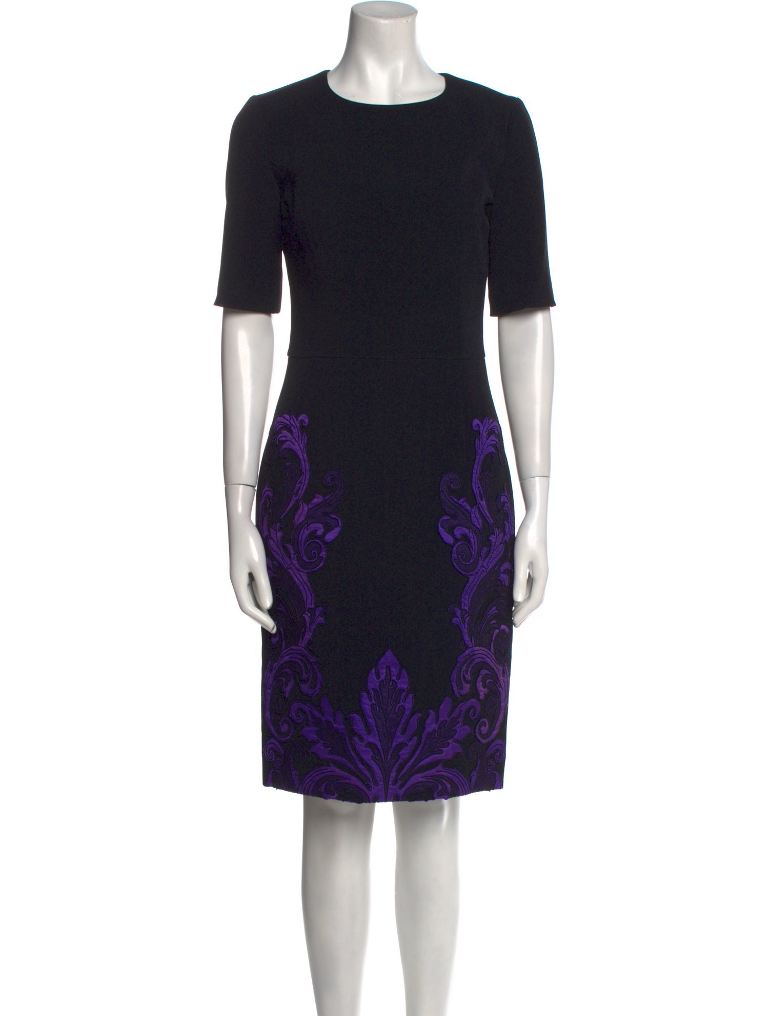 Andrew Gn Floral Print Knee-Length Dress