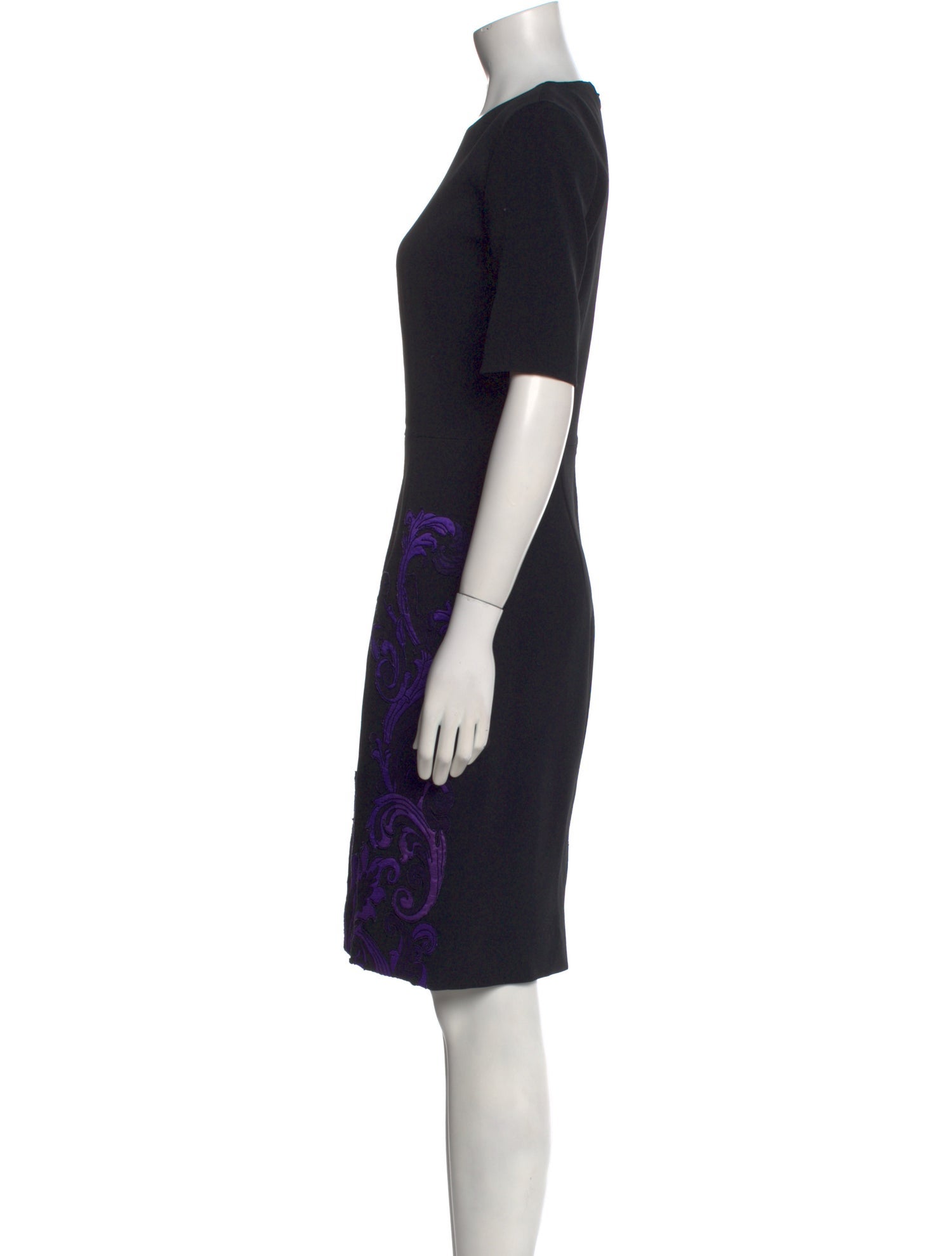 Andrew Gn Floral Print Knee-Length Dress