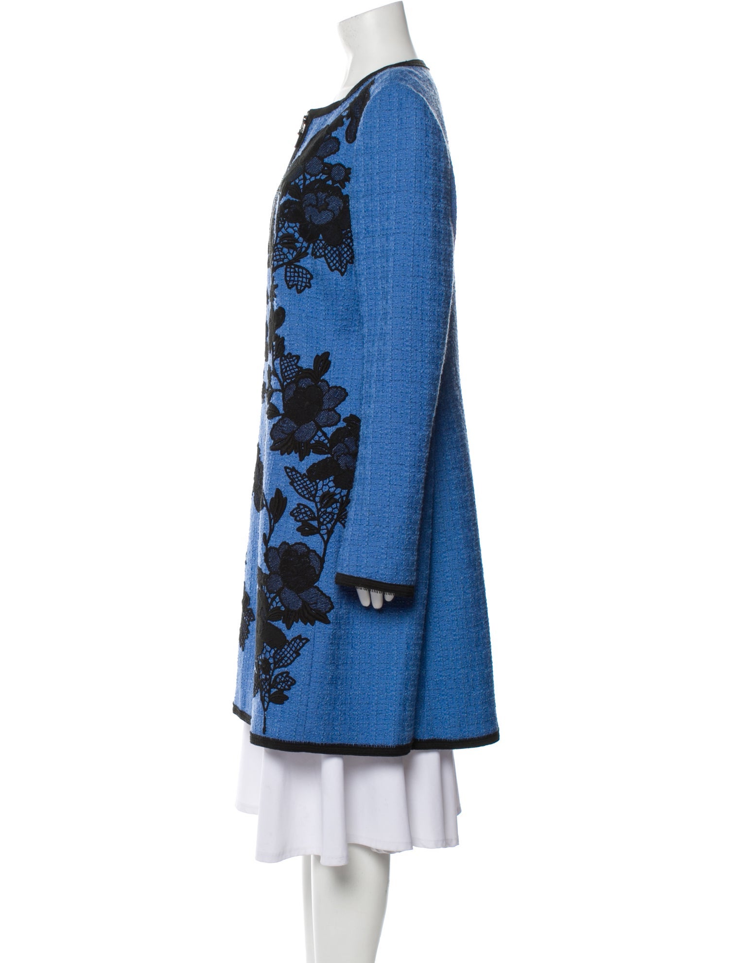 Andrew Gn Wool Floral Print Coat