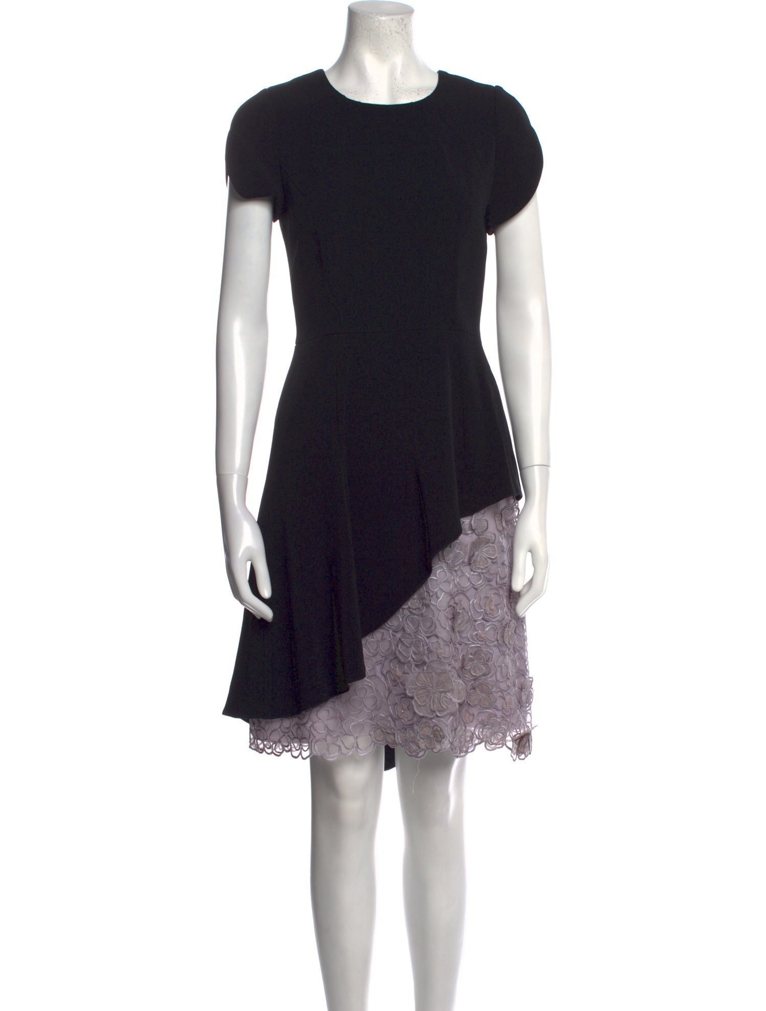 Andrew Gn Colorblock Pattern Knee-Length Dress