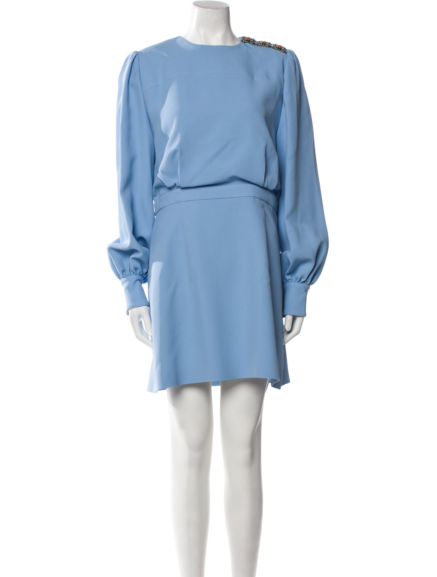 Andrew Gn Crew Neck Mini Dress