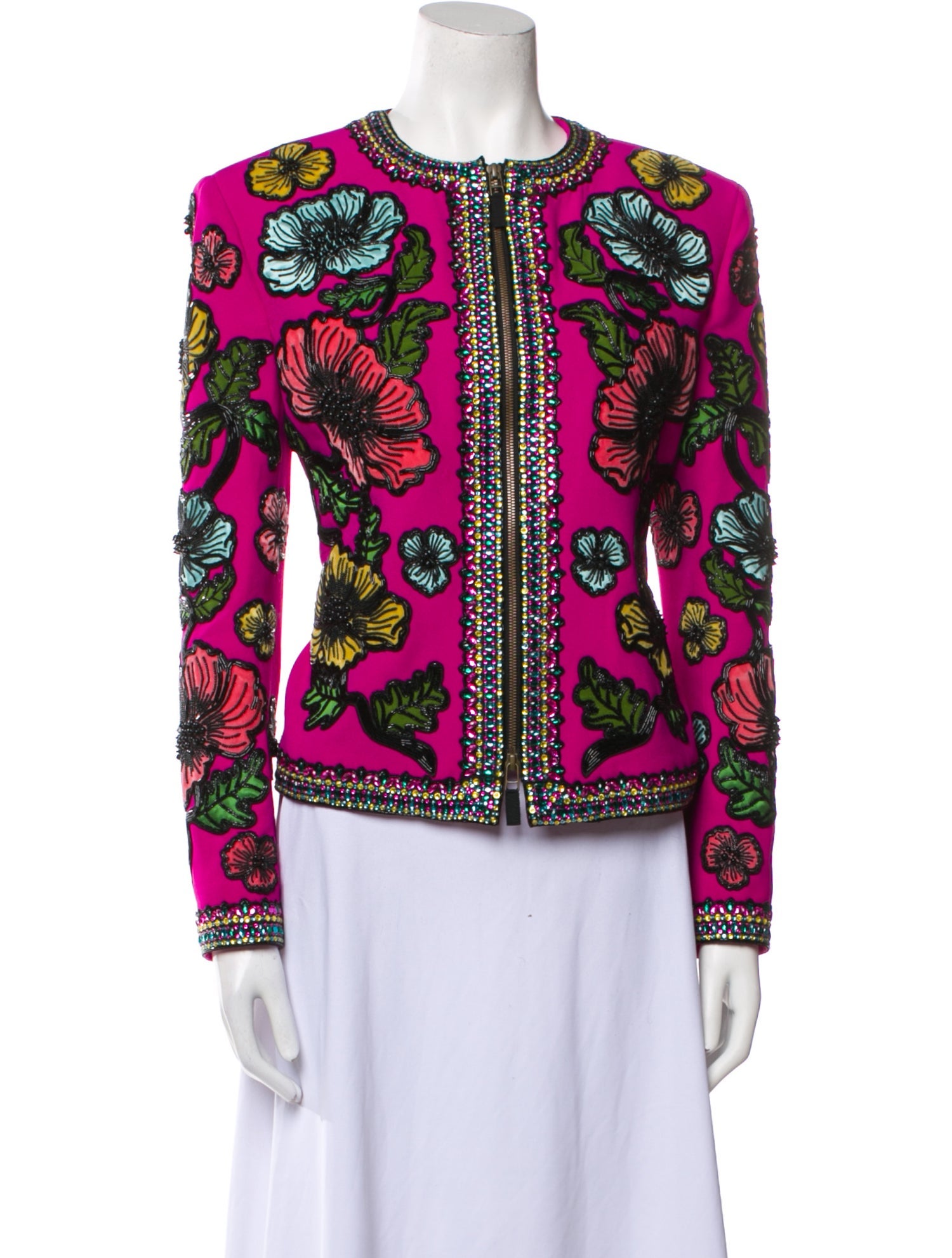 Andrew Gn Silk Printed Evening Jacket
