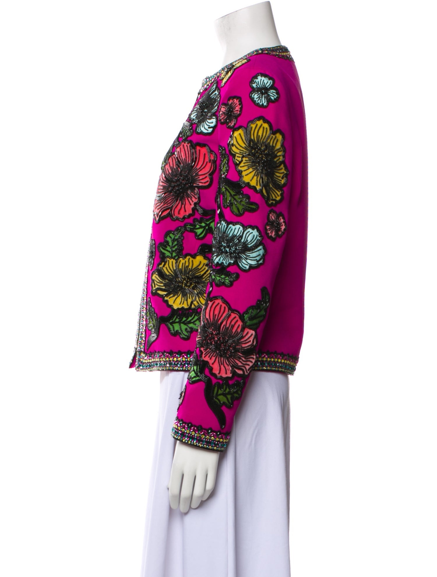 Andrew Gn Silk Printed Evening Jacket