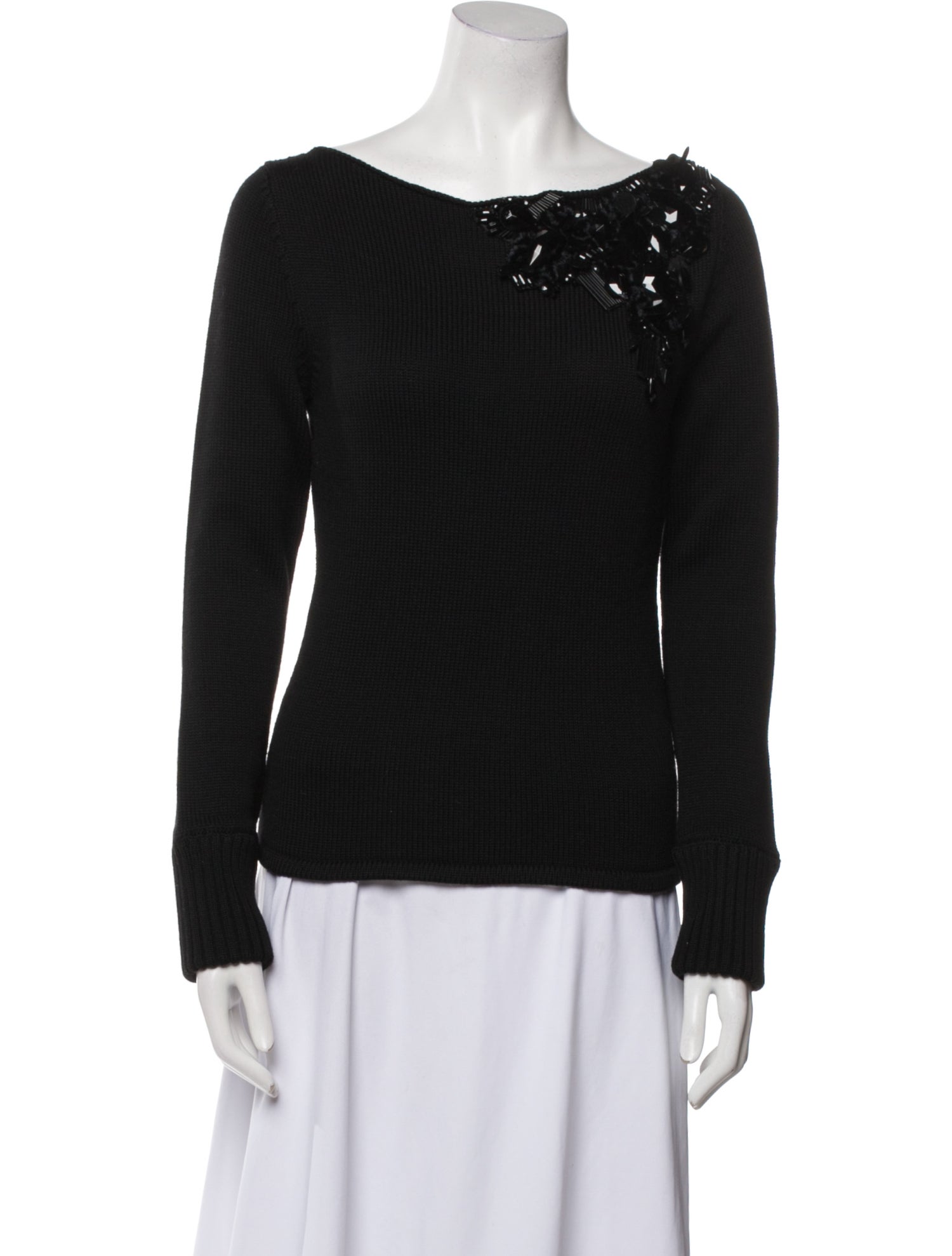 Andrew Gn Cashmere Bateau Neckline Sweater
