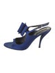 Andrew Gn Satin Slingback Sandals
