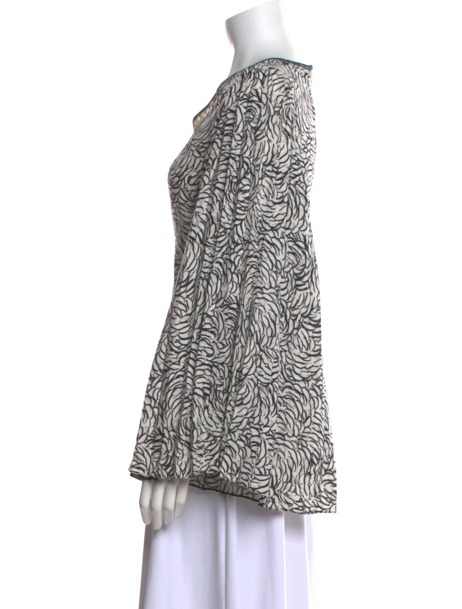 Andrew Gn Silk Printed Blouse