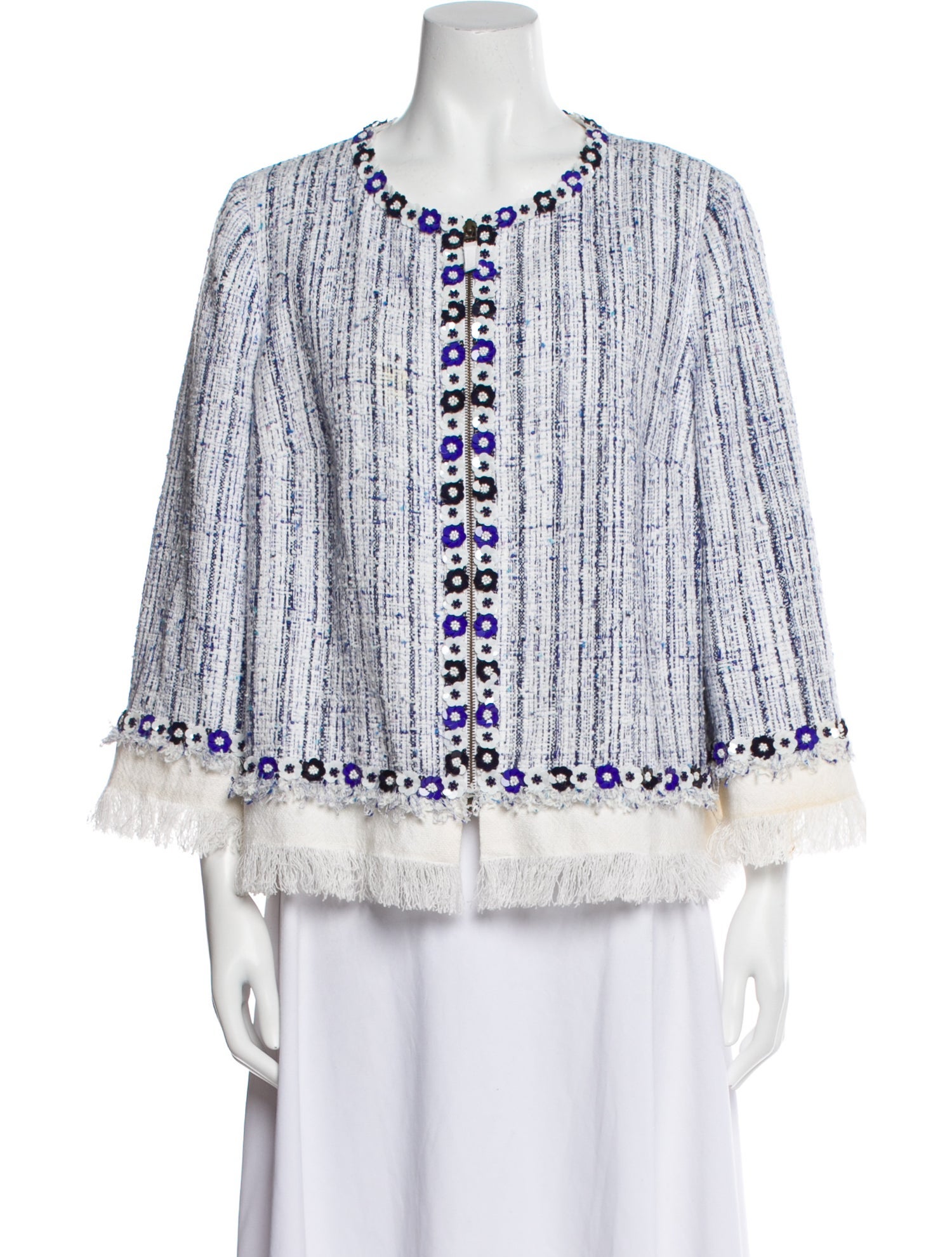 Andrew Gn Tweed Pattern Evening Jacket