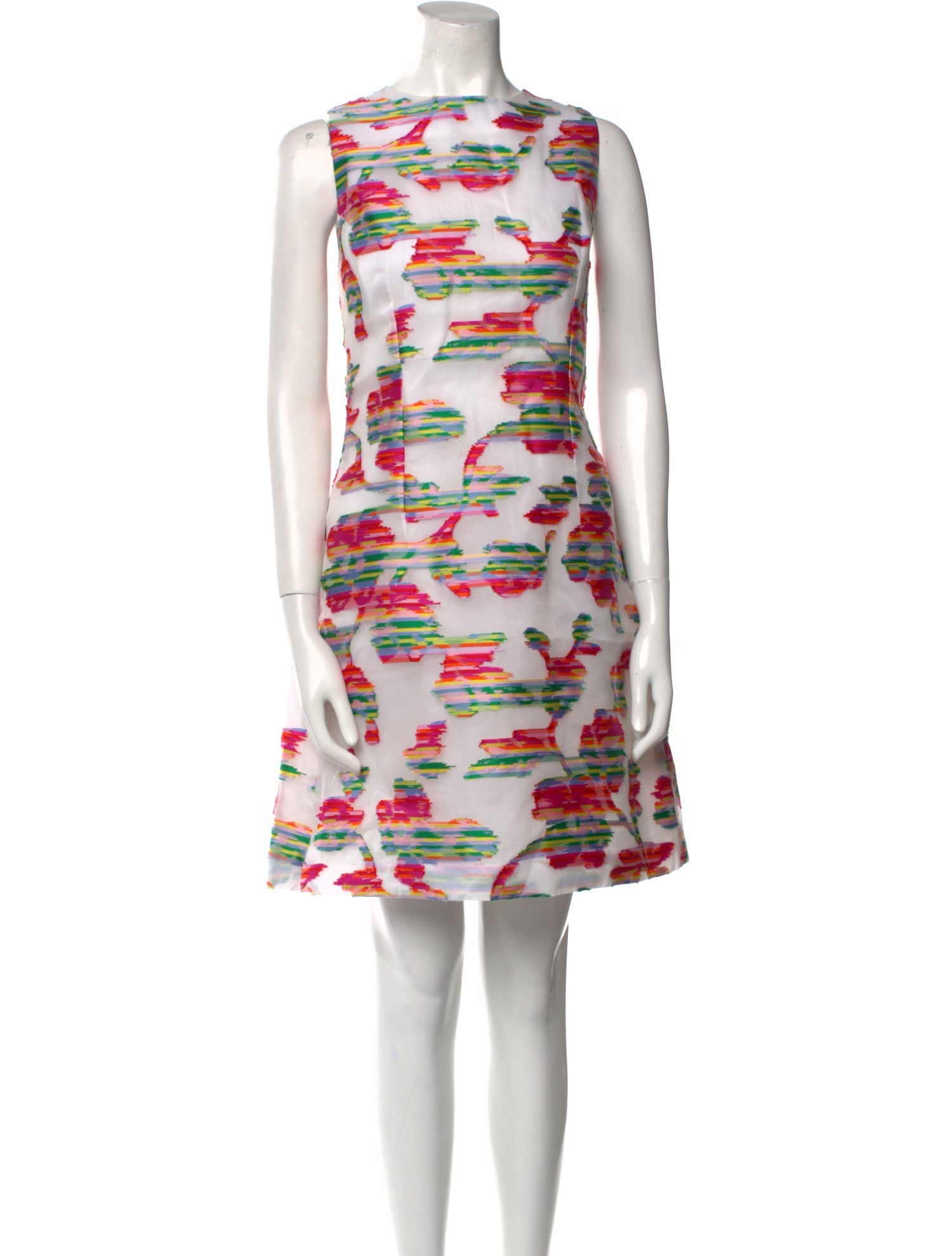 Andrew Gn Printed Knee-Length Dress w/ Tags