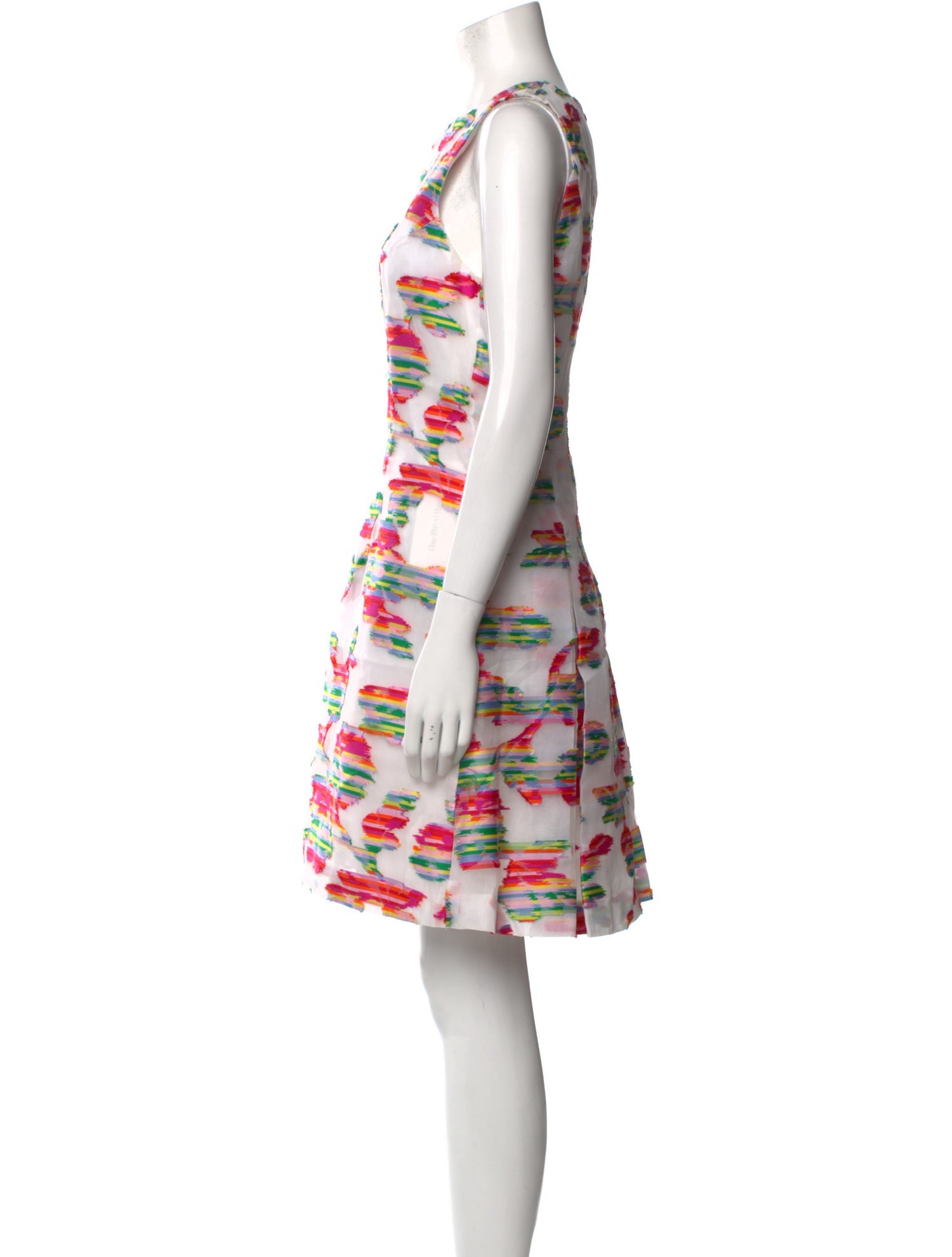 Andrew Gn Printed Knee-Length Dress w/ Tags
