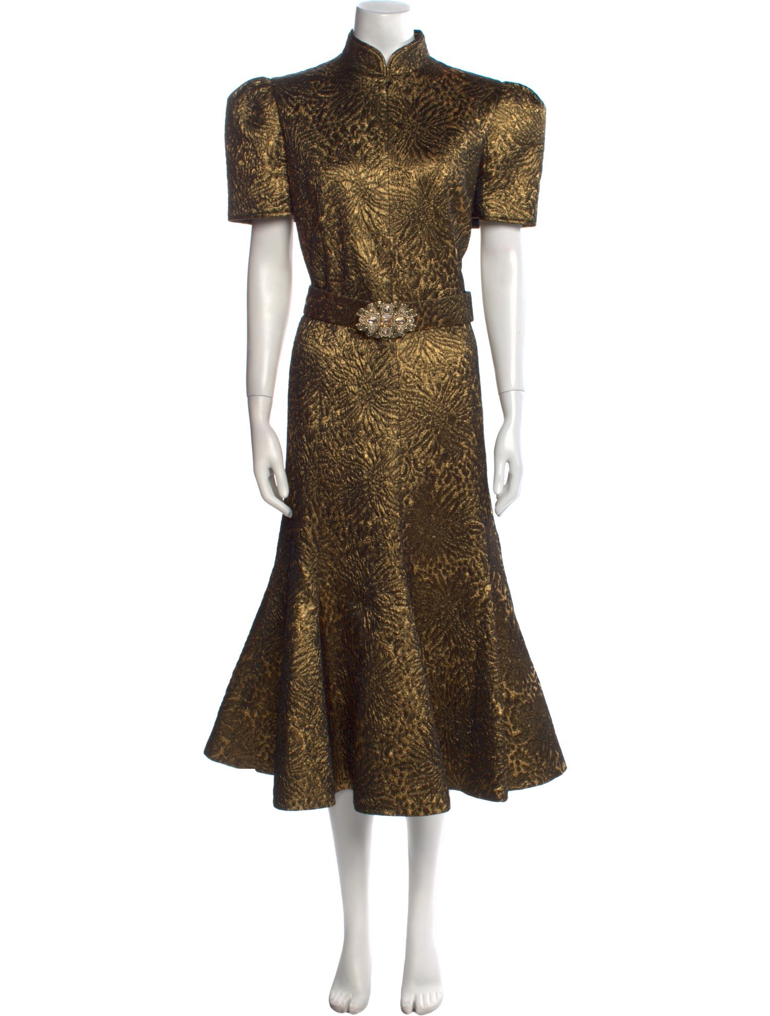 Andrew Gn Printed Long Dress