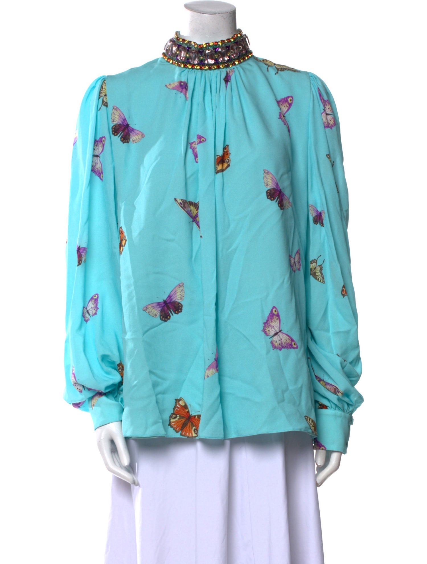 Andrew Gn Silk Floral Print Blouse w/ Tags