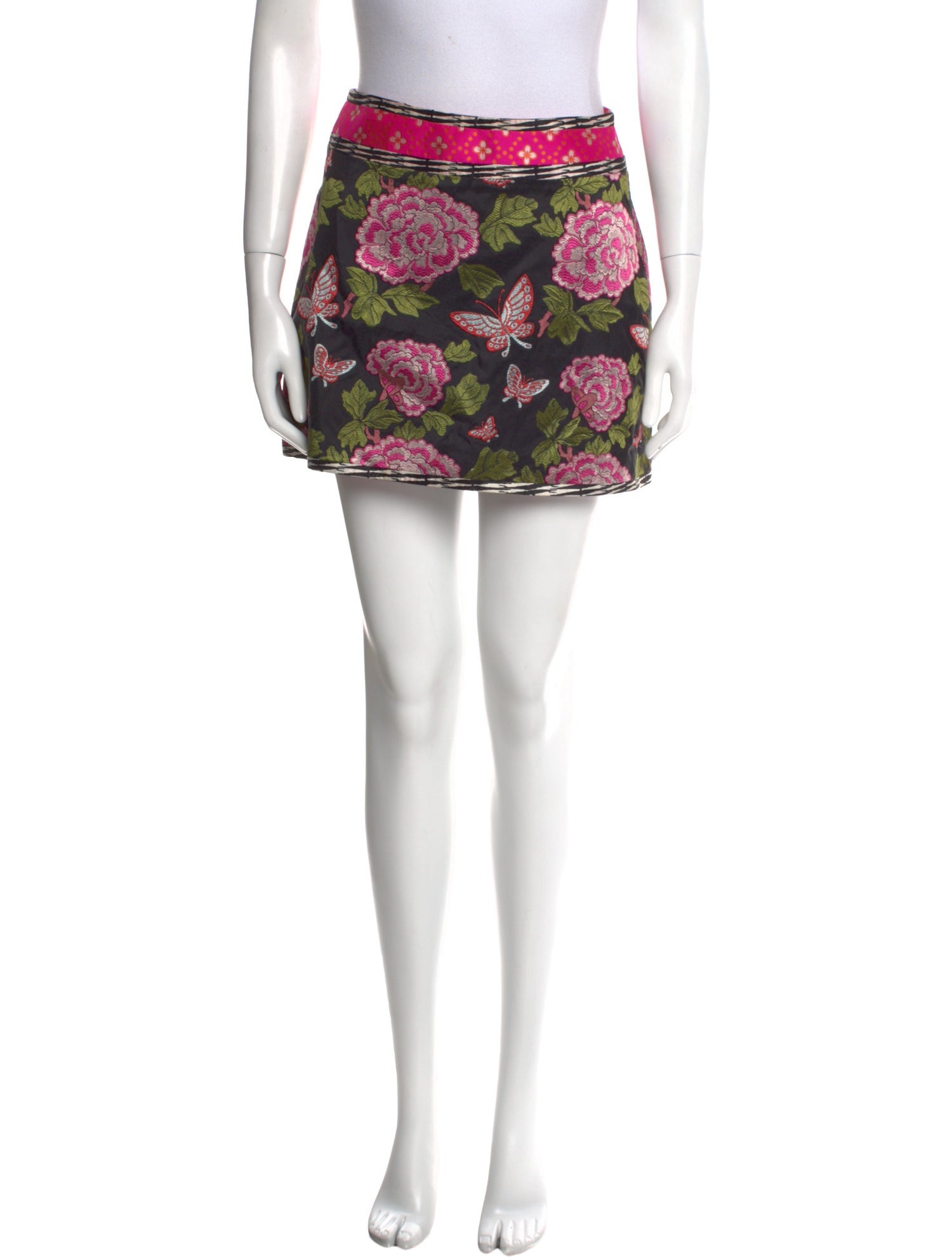 Andrew Gn Floral Print Mini Skirt