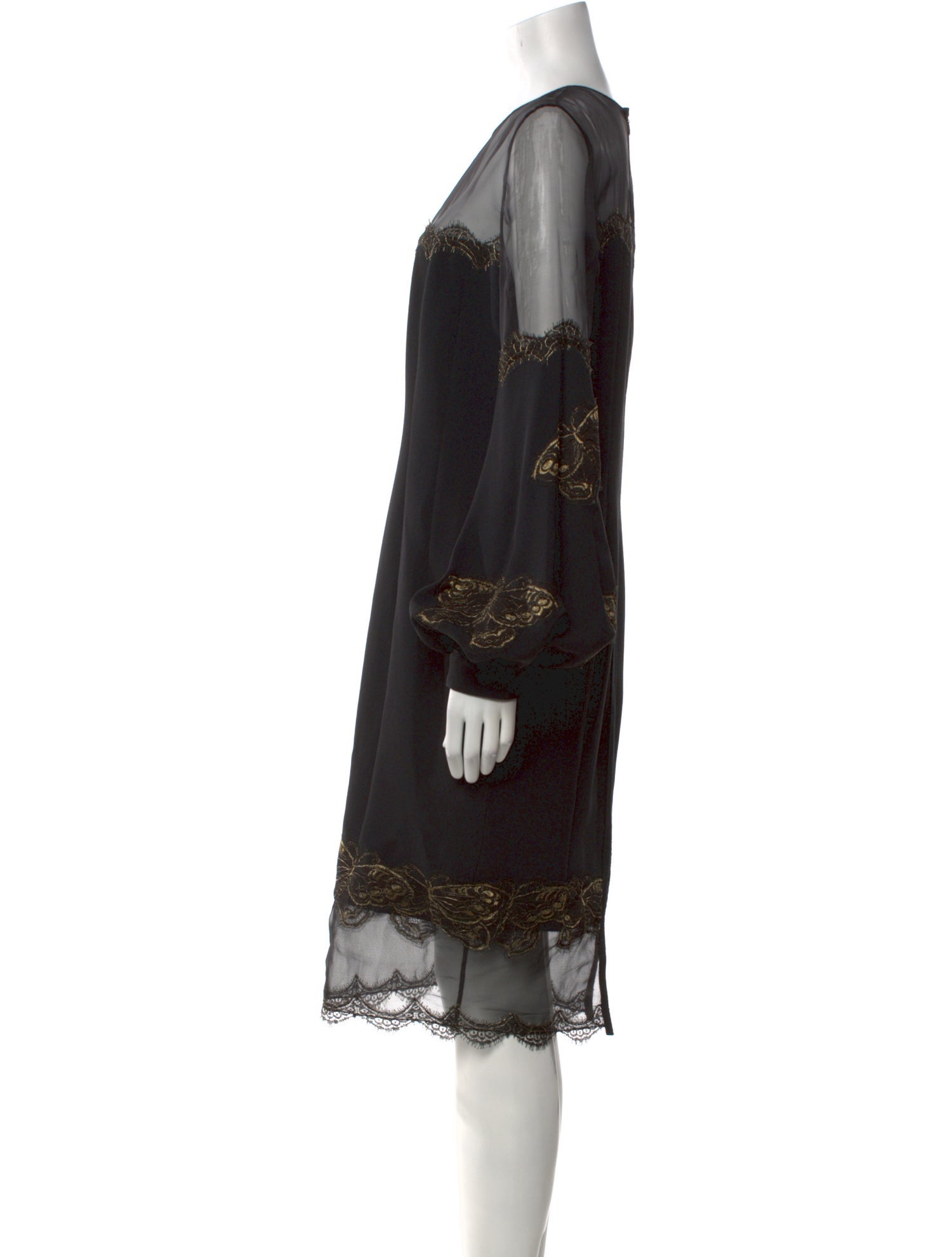 Andrew Gn Crew Neck Midi Length Dress