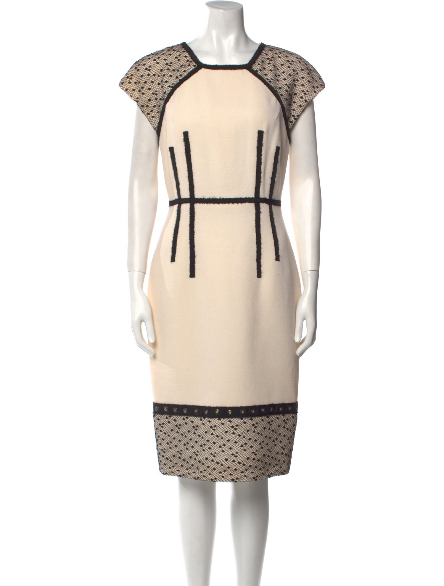 Andrew Gn Virgin Wool Knee-Length Dress