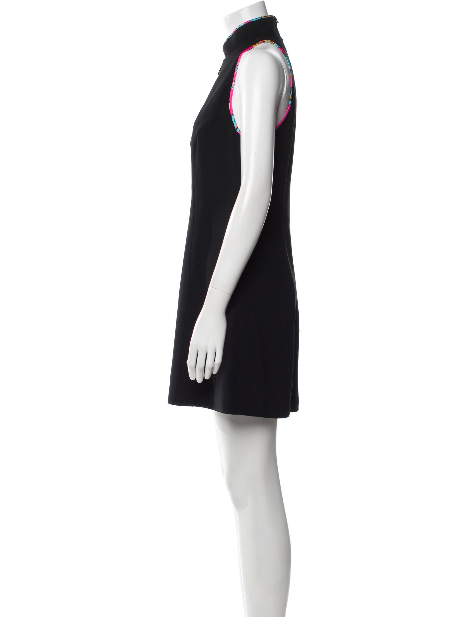 Andrew Gn Mock Neck Mini Dress